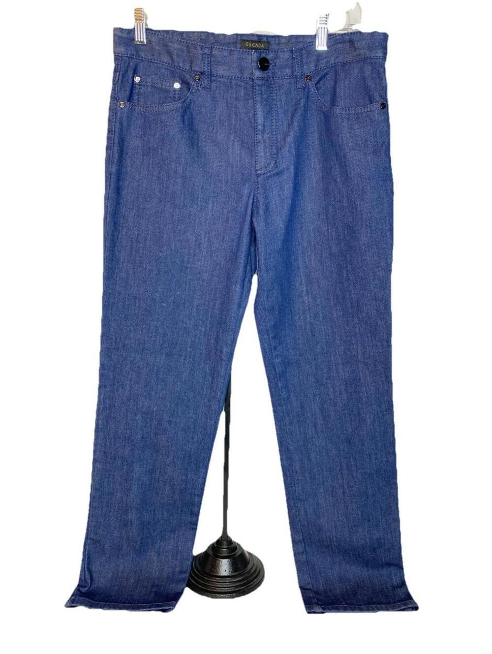 Escada Designer Jeans Women Size 38 Blue Classic Style Modern Fit